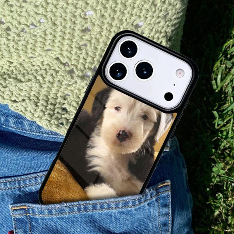GOLD ENGLISH SHEEPDOG PUPPY phone case cover Compatible with for IPhone 17air 16e 15 14 13 12 11Pro Max 17 Air