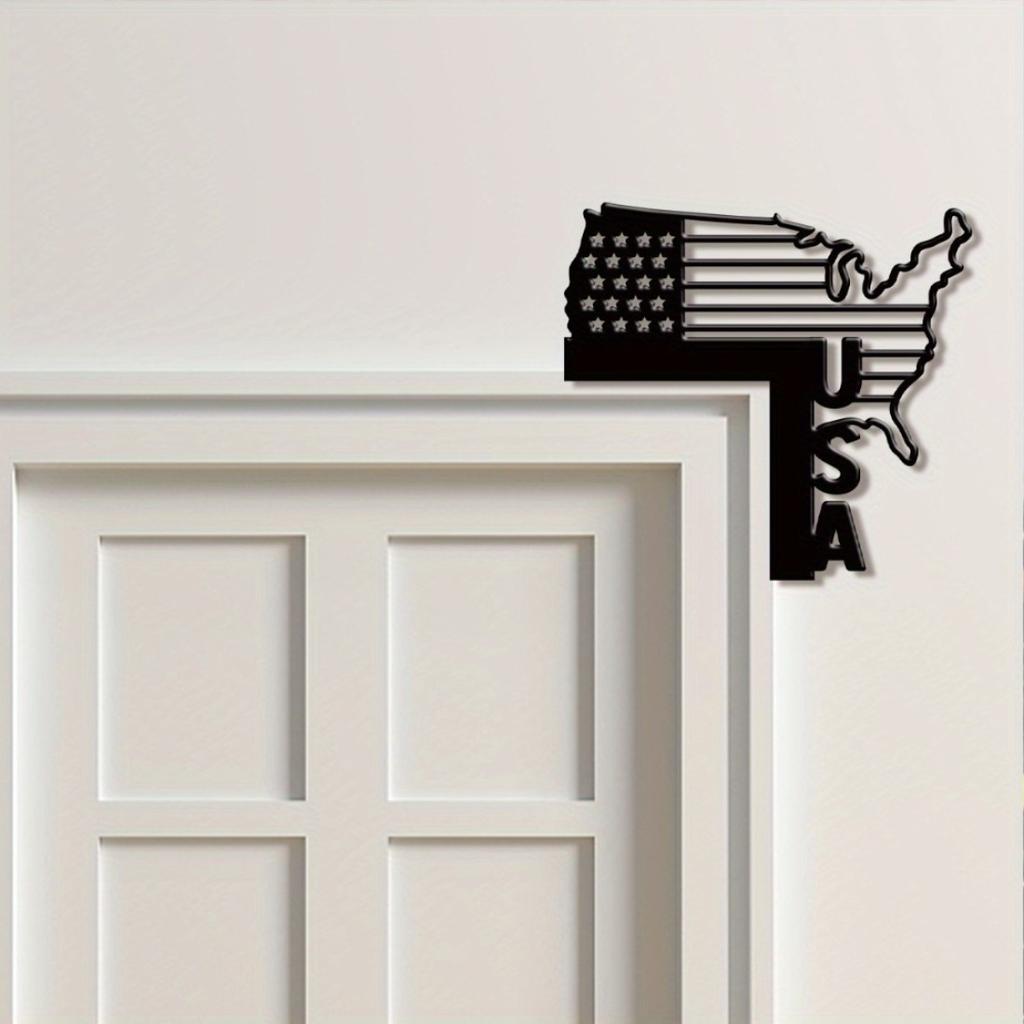 Patriotic US Flag Star Stripe Metal Wall Art Indoor Outdoor Hanging Decor Holiday Wedding Gift 1PC
