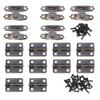 15pcs/set Antique Bronze Hinges 16*12mm With Box Latch Hasp Clasps 26*15mmw/screws Retro Buckle Padlock Wood Jewelry Case Lock
