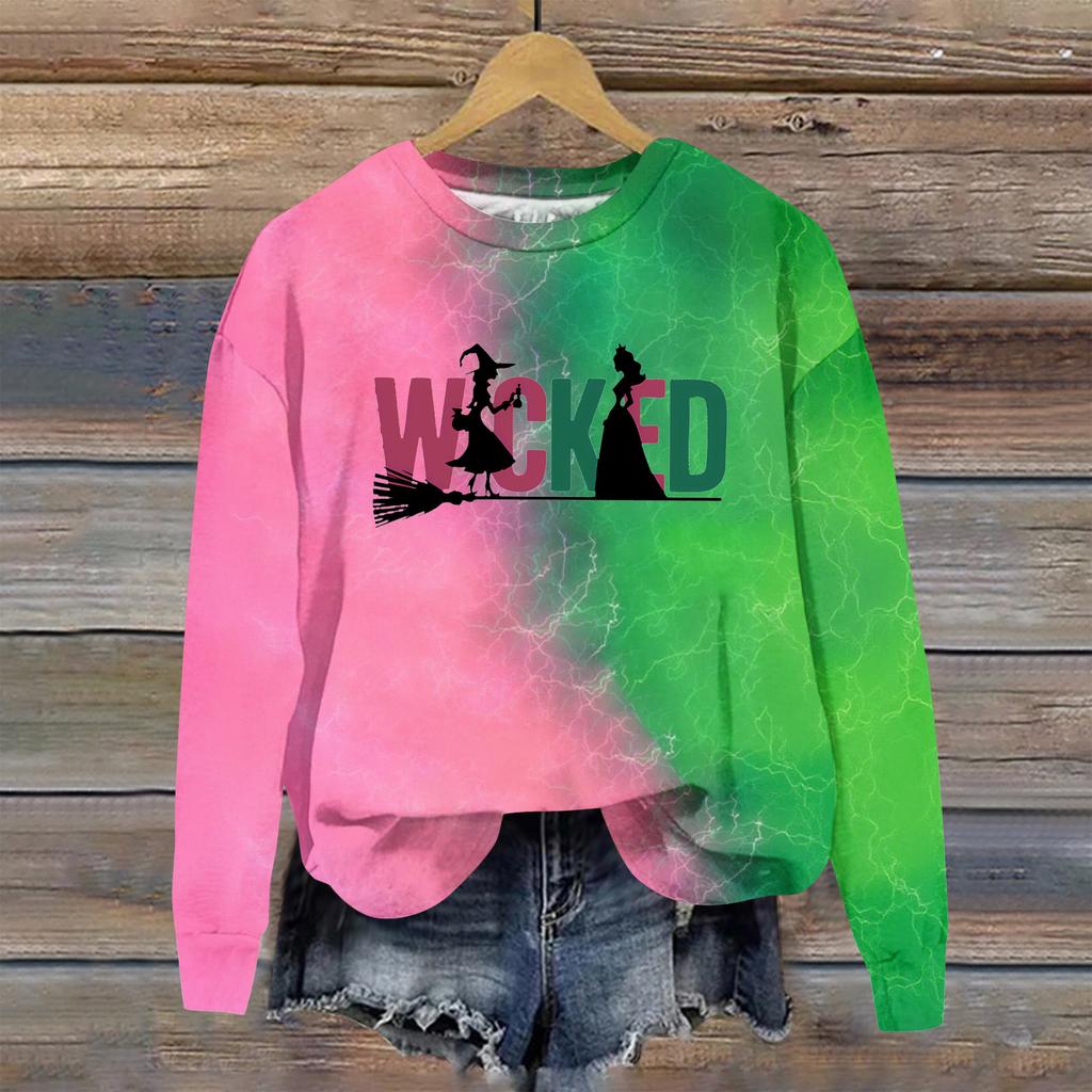 Women's Loose Comfortable Casual Fashionable Character Printing Round Neck Long Sleeved Sweatshirt