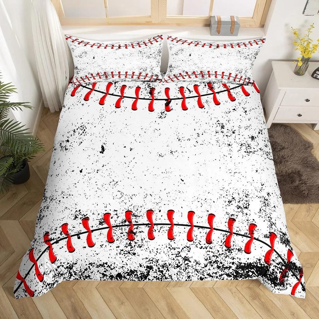 3D Printed Baseball Game Bedding Set Ball Sports Theme Duvet Cover Double Twin Full Queen King Adult Kids Bedclothes Quilt Cover