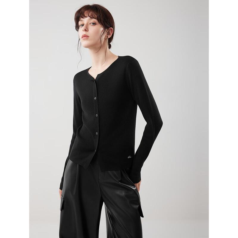 ELLE Women's French Knit Cardigan Sweater