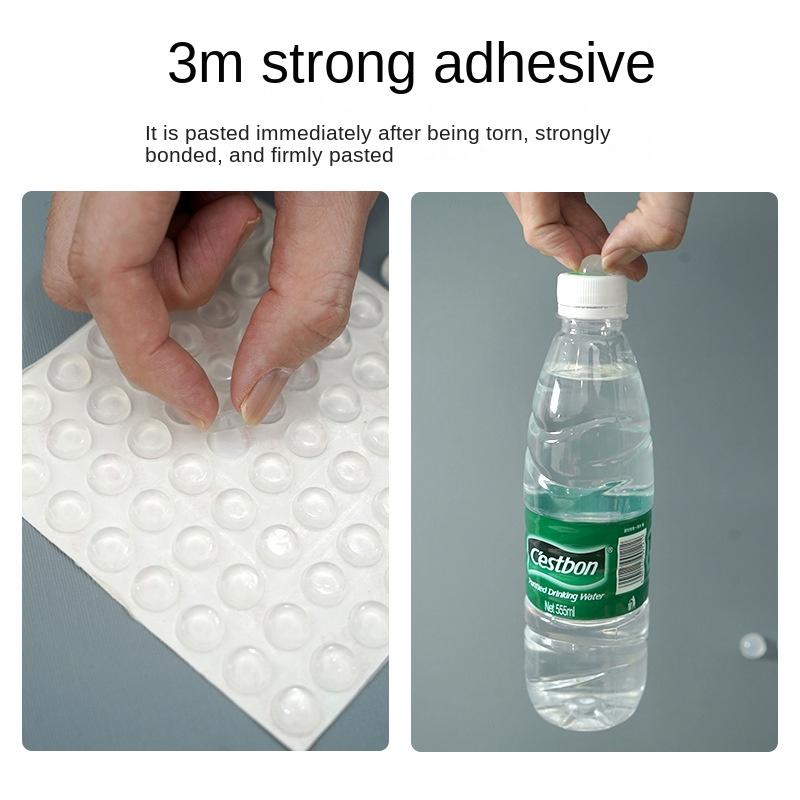 3329 Transparent Self-Adhesive Silicone Floor Dots Shock Absorption Buffer Anti-Collision Stickers Furniture Non-Slip Dots
