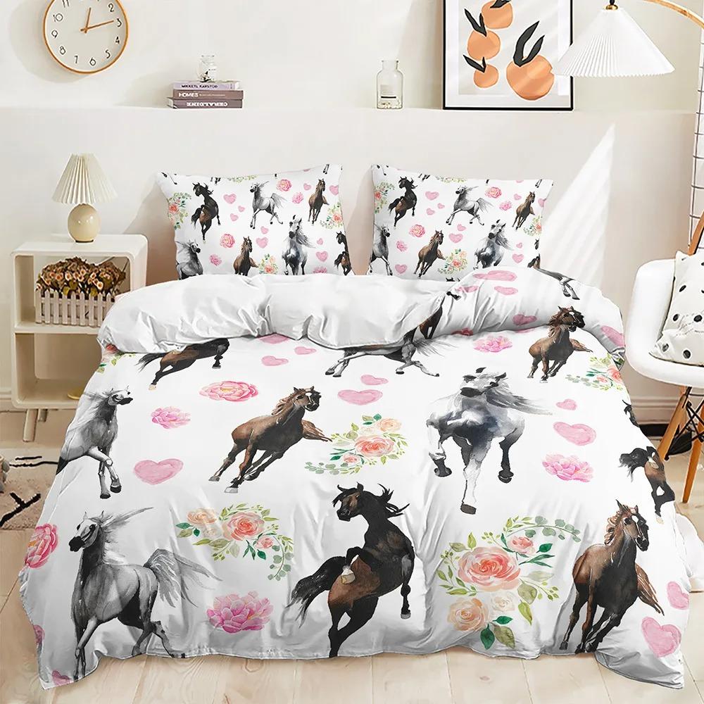 

Beautiful Sakura Zebra Cherry Blossom Animal Comfortable Duvet Cover Pillowcase Bedding Set Bedroom Decoration Home Textile 70x133cm 2pcs