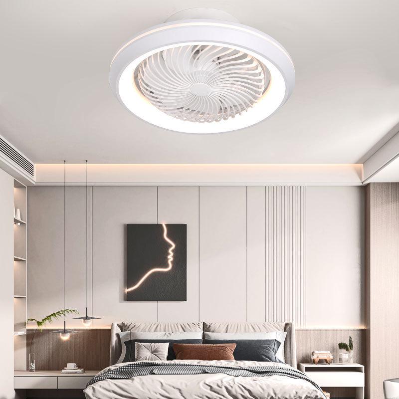 Smart Silent Ceiling Fan with 360° Rotating Light for Living Room or Bedroom