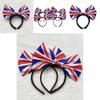 Union Jack Bow Tie Headband Hairband For Patriotic Celebrations And Platinum Jubilee Unisex
