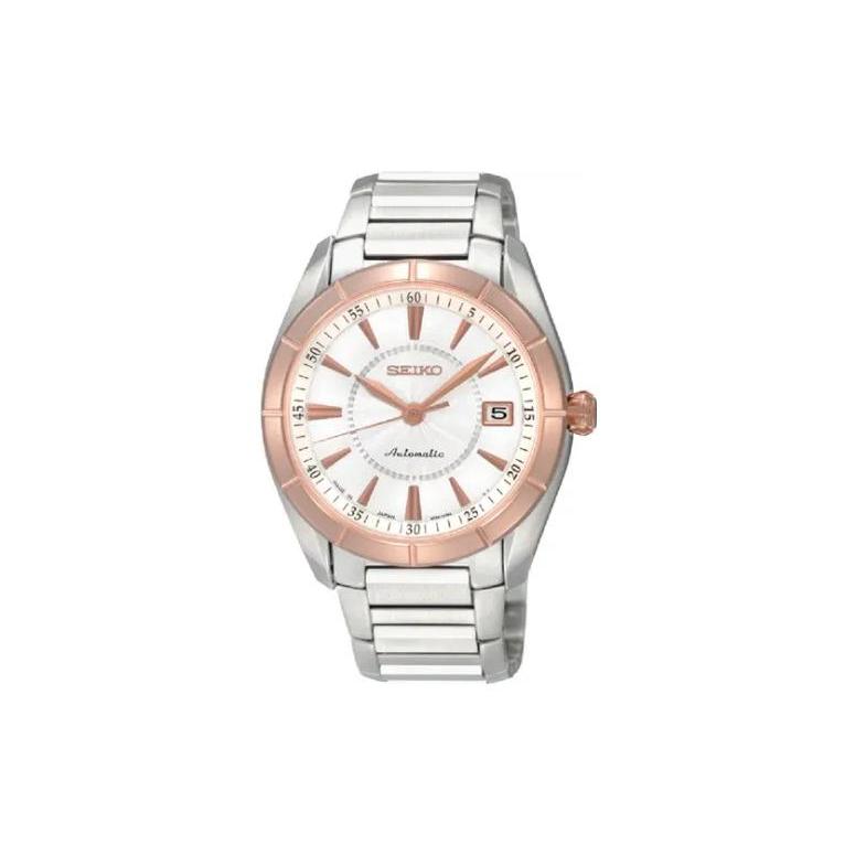 SEIKO Presage 100m Water Resistant Automatic Mechanical Movement Stainless Steel Strap Watch SRP106J1 Silver Strap