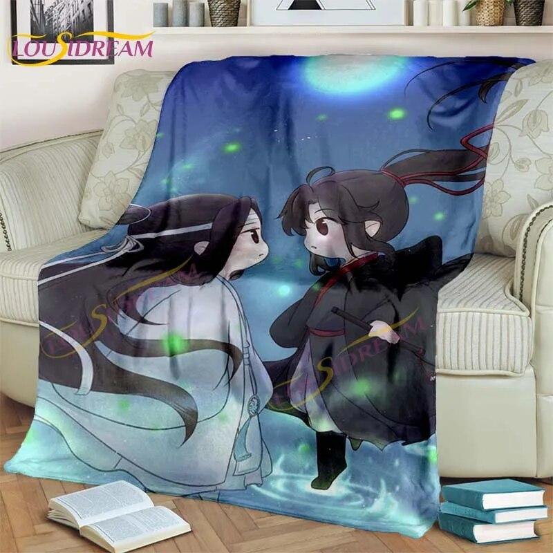 Official Grandmaster of Demonic Blanket Cartoon Blankets Wei Wu Xian Blankets Bed Sofa Soft Blanket Novel Lover Fan Gifts