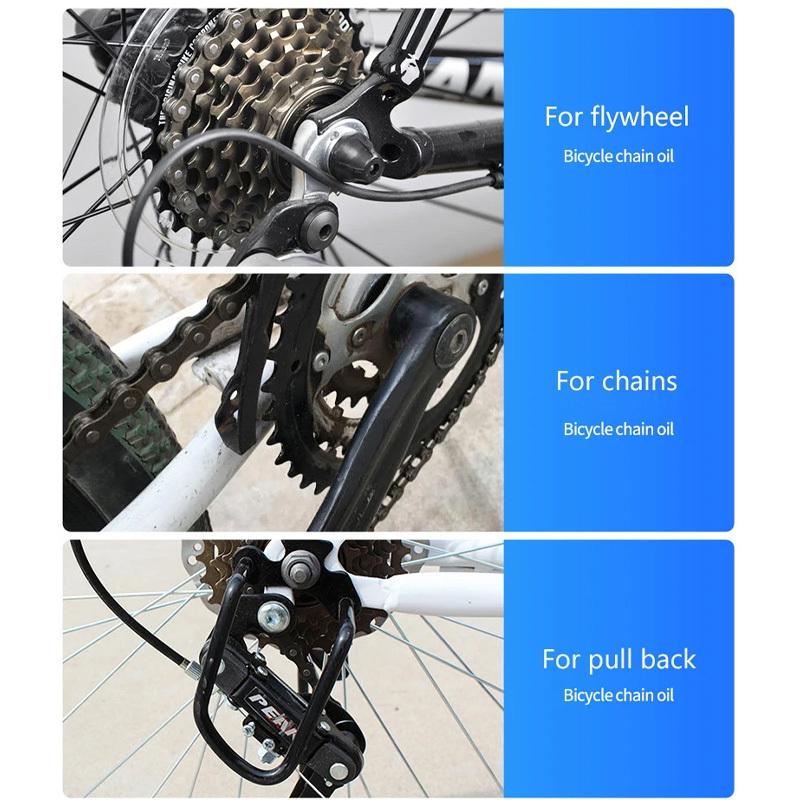 Fahrrad Trockenkettenöl 60ML Wachsiges Schmiermittel für MTB Rennrad Kette Ritzel Wartungsöl Sprühflasche Fahrradzubehör