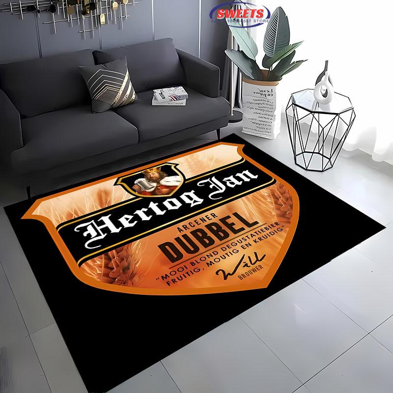 3D Printing H-Hertog Jan LOGO Large Carpet for Home Living Room  Kids Bedroom Mat Sofa Doormat Kitchen Floor Rug Anti-slip Decor