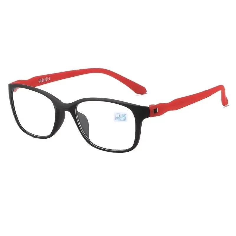 

Унисекс готовые очки для близорукости черные мужские деловые ультра легкие очки TR90 оправа женские синие очки 0-0,5 до -6,0 -6