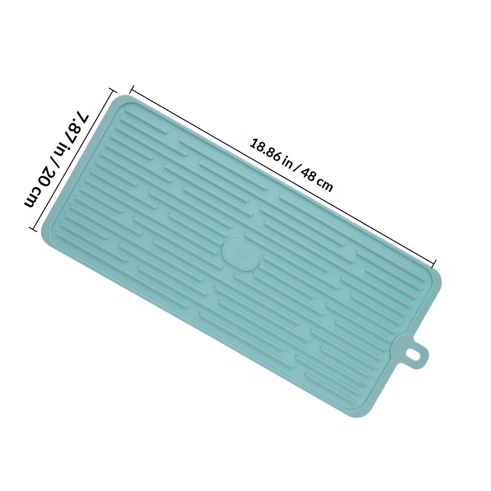 

Коврик для сушки посуды Силиконовый кухонный коврик для сушки Термостойкий Нескользящий Компактная сухая подкладка для защиты столешницы и чашек other синий