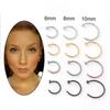 2/10pcs 20G Fake Nose Rings for Women Men,316L Stainless Steel Clip On Lip Rings Labret Ring Nose Piercing Jewelry