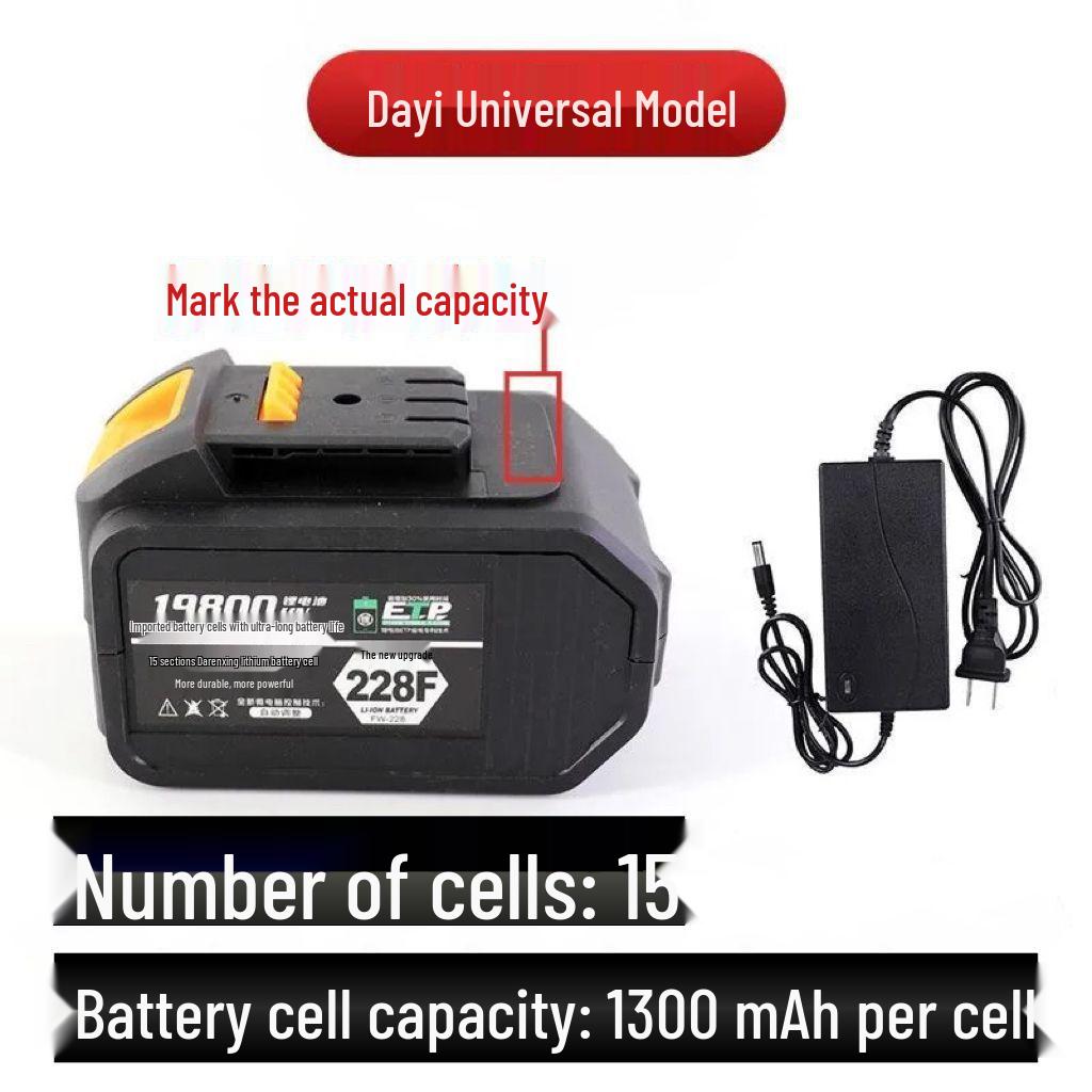 Large A3 48V-88V Electric Wrench and Angle Grinder with Universal Lithium Battery.
