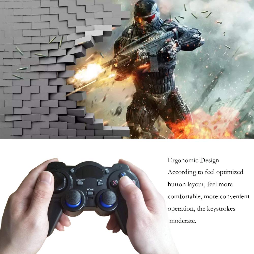 Wireless Gamepad Controller TV Joystick with USB Game Pad Receiver for PC/Laptop Computer(Windows XP/7/8/10) & PS3 & Android
