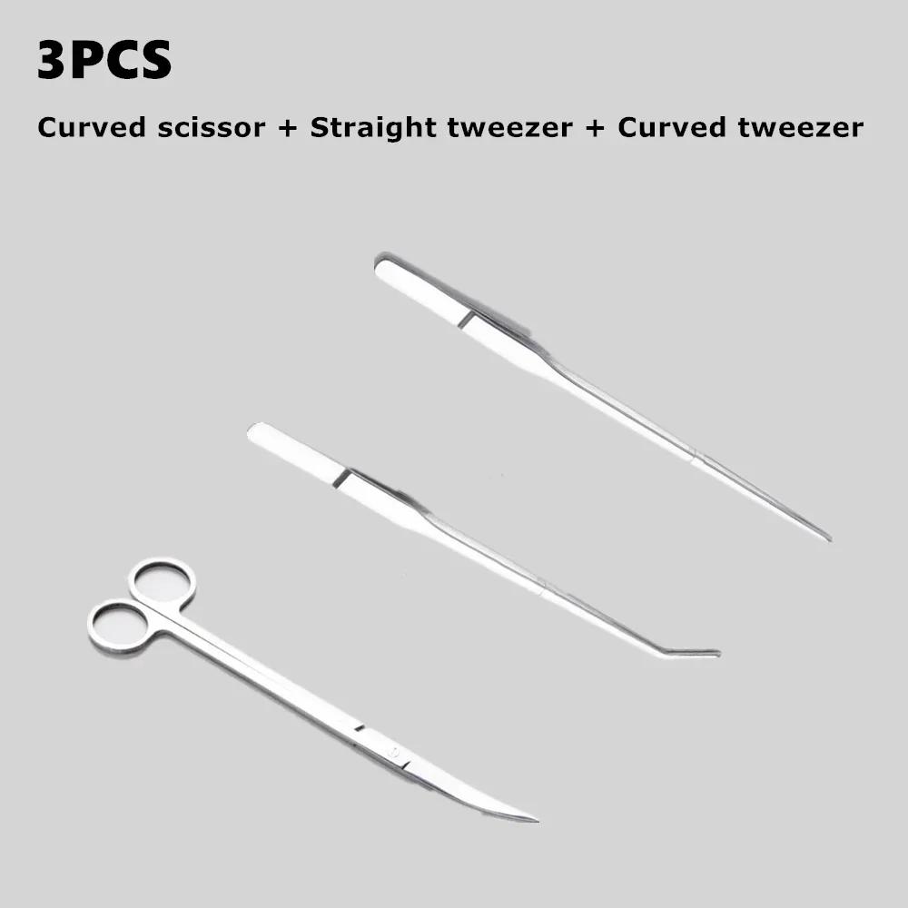 

Aquarium Tools Set Scissor Tweezers Plants Wave Scissors Grass Stainless Cleaning Tools Fish Tank Shovels Aquarium Accessories (as the picture,PE Bag Style)