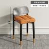 Nordic Home Luxury Upholstered Dining Chair Stackable Stool Simple Backrest Bedroom Makeup Chair for Dining Room