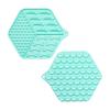 Silicone Square Shape Dog Slow Feeder Lick Mat with Suction Cup for Anxiety Relief and Calming Bathing Pets Bowls