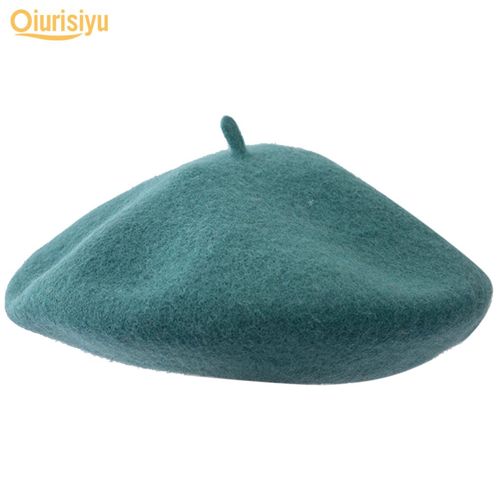 Solid Color Warm Woolen Beret Hat 