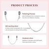 WOSTU 925 Sterling Silver Flower of Life Silicone Safety Chain Fit Original Bracelet DIY Necklace Jewelry Making Gift