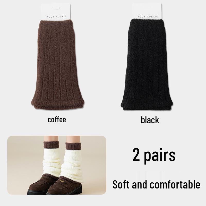 Women's Autumn & Winter Wool Leg Warmers - Slimming Japanese Style Y2K Calf Socks, Cold-Proof & Versatile
