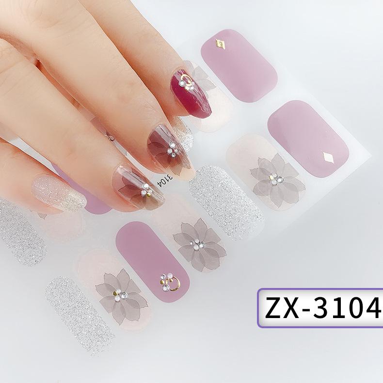 Three-dimensional Waterproof No-bake Gel Nail Varnish Film All Stick Japanese and Korean Wind Spring and Summer Nail Film Paper Nail Film Paper