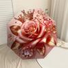 1PC Crown Rose Umbrella-9-Rib Reinforced, Automatic Open, Lightweight & Durable, Cute Fashion Accessory for Outdoor-P0719