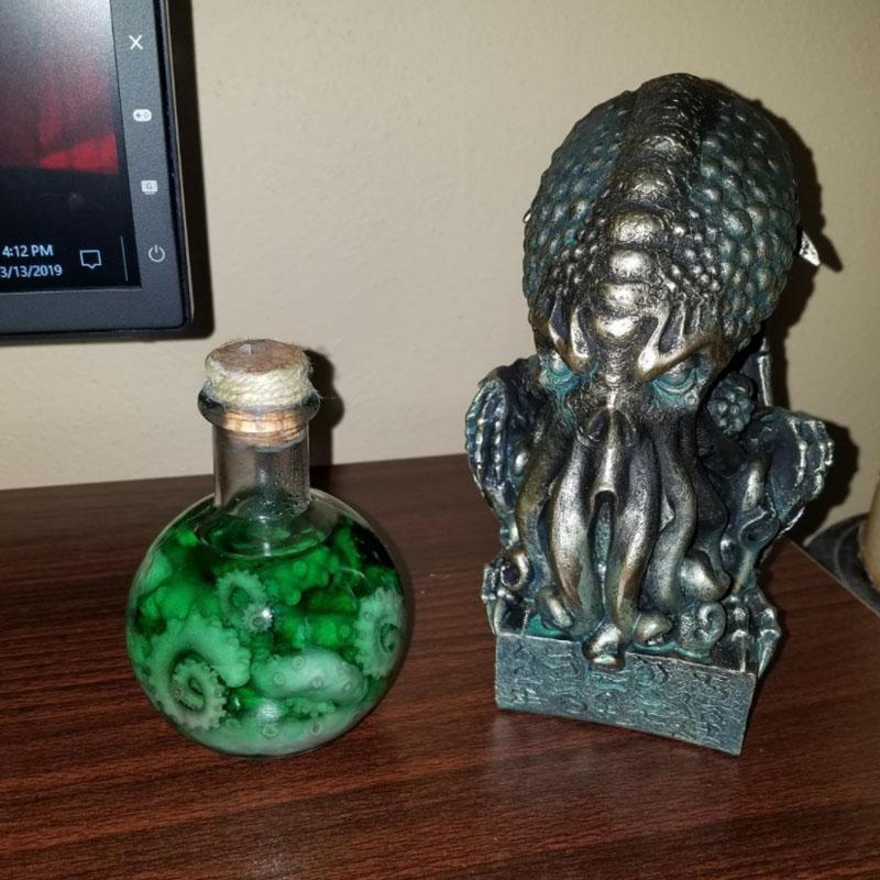 Craniu de epocă Cthulhu Statuie Decor Home Rășină Artizanat Ornamente Caracatiță Sculptură Modernă Figuri Decorare petrecere de Halloween