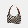 IELGY Ladies Underarm Bag Checkerboard Checkerboard Contrast Color Crescent Bag