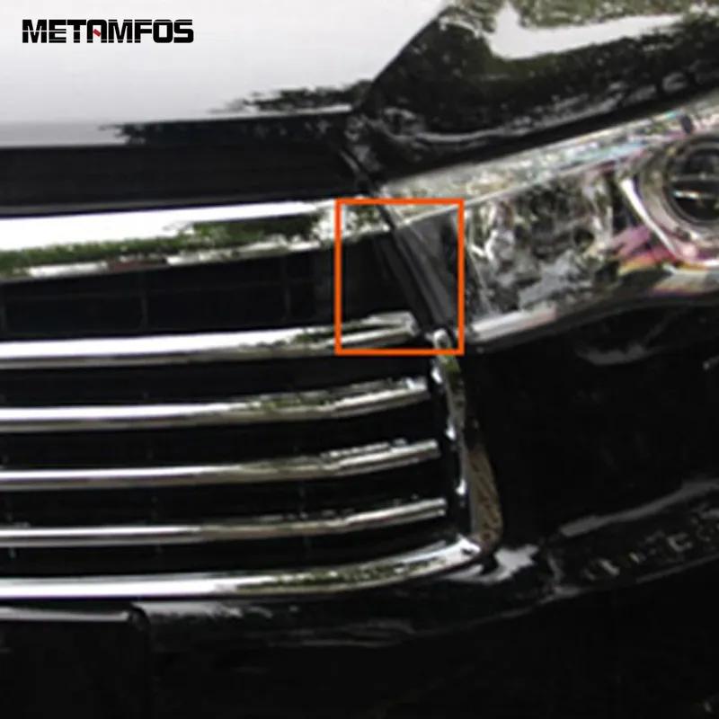 Front Center Grille Racing Grill Strip Molding Trim For Toyota Highlander 2014 2015 Chrome Exterior Accessories Car Styling