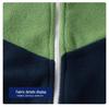 2024 Autumn Boys' Colorblock Fleece Jacket - Casual Children's Top
