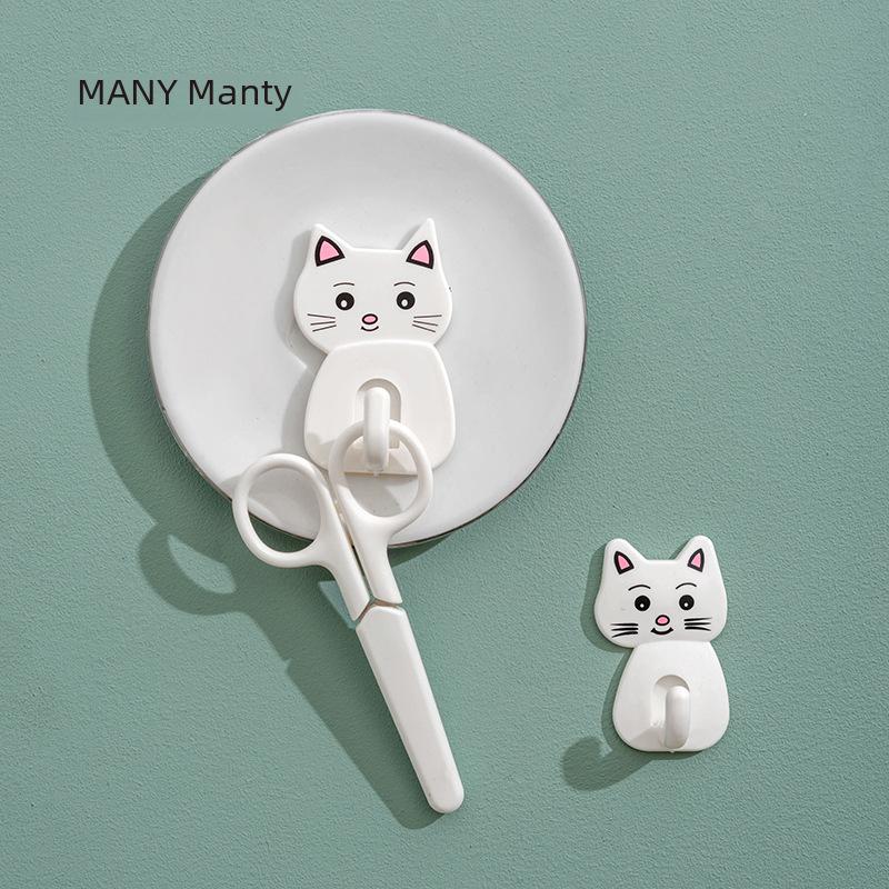 Eco-friendly Cat Cartoon Seamless Sticky Hook for Kitchen & Bedroom