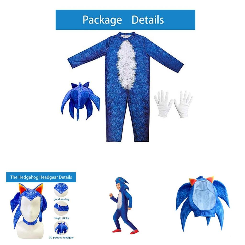 Παιδική Πολυτελής Στολή Sonic The Hedgehog Φόρμα Για Αποκριάτικη Μεταμφίεση