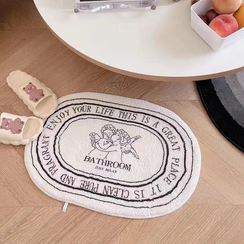 

VIKAMA Cute Cartoon Bathroom Rug Soft Non-Slip Shower Bathtub Foot Mat Living Room Bedroom Entrance Doormat Home Decor 40x60cm 16x24inch