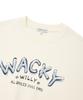 WACKY WILLY Women'S Typographic Crop Sweatshirt Cream