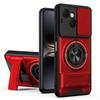 KEYSION Magnetic Phone Case for TECNO Spark 40C 4G Slide Camera Protection Upright Kickstand 360° Ring Shockproof Back Cover