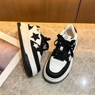 Women's Casual Platform Sneakers Star Skateboard Trainers Mix Colors Running Sport Shoes Tennis Shoes Outdoor Walking Sneakers
