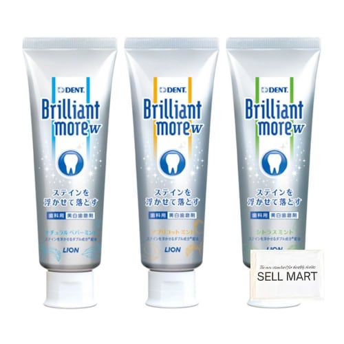 [Dental Clean Set] Brilliant More Double 90g Set of 3 (1 Each of Natural Peppermint, Apricot Mint, and Citrus Mint) + Original Cleaning Tissues