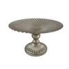 Metal Pedestal Tray Fluted with Elevated Stand Feet for