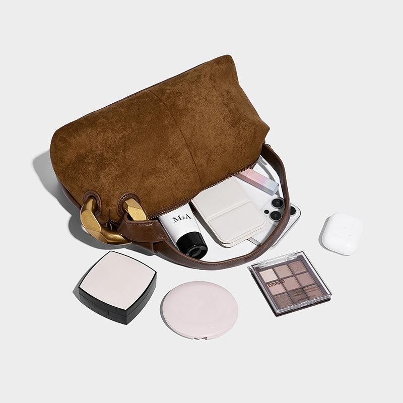 Frosted Retro Boston Pillow Bag High-End Commuting Small Tote Bag 2025 New Fashion Crossbody Bag