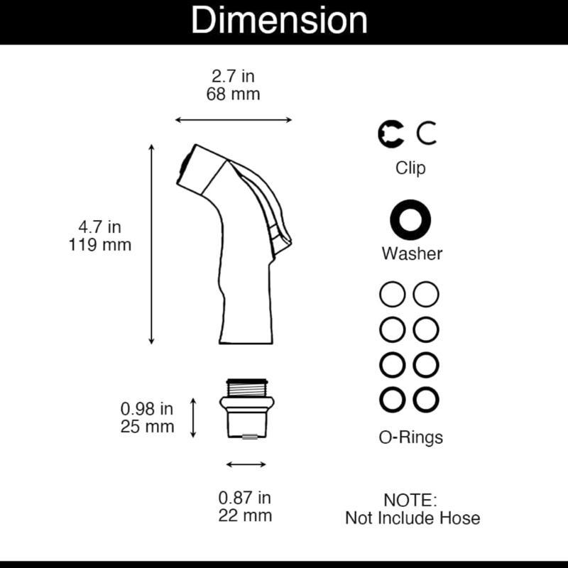 Strong Faucet Sprayer Replacement with Extended Reach Nozzle & Universal Hose Connection for Water Saving