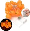 Halloween LED String Lights - Pumpkin, Spider, Ghost, Horror Decor, Marigold Colored Small Lights
