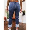 American Shiying Retro Washed Distressed Jeans Women 2025 Summer New Slim fit High Waist Straight Pants Women