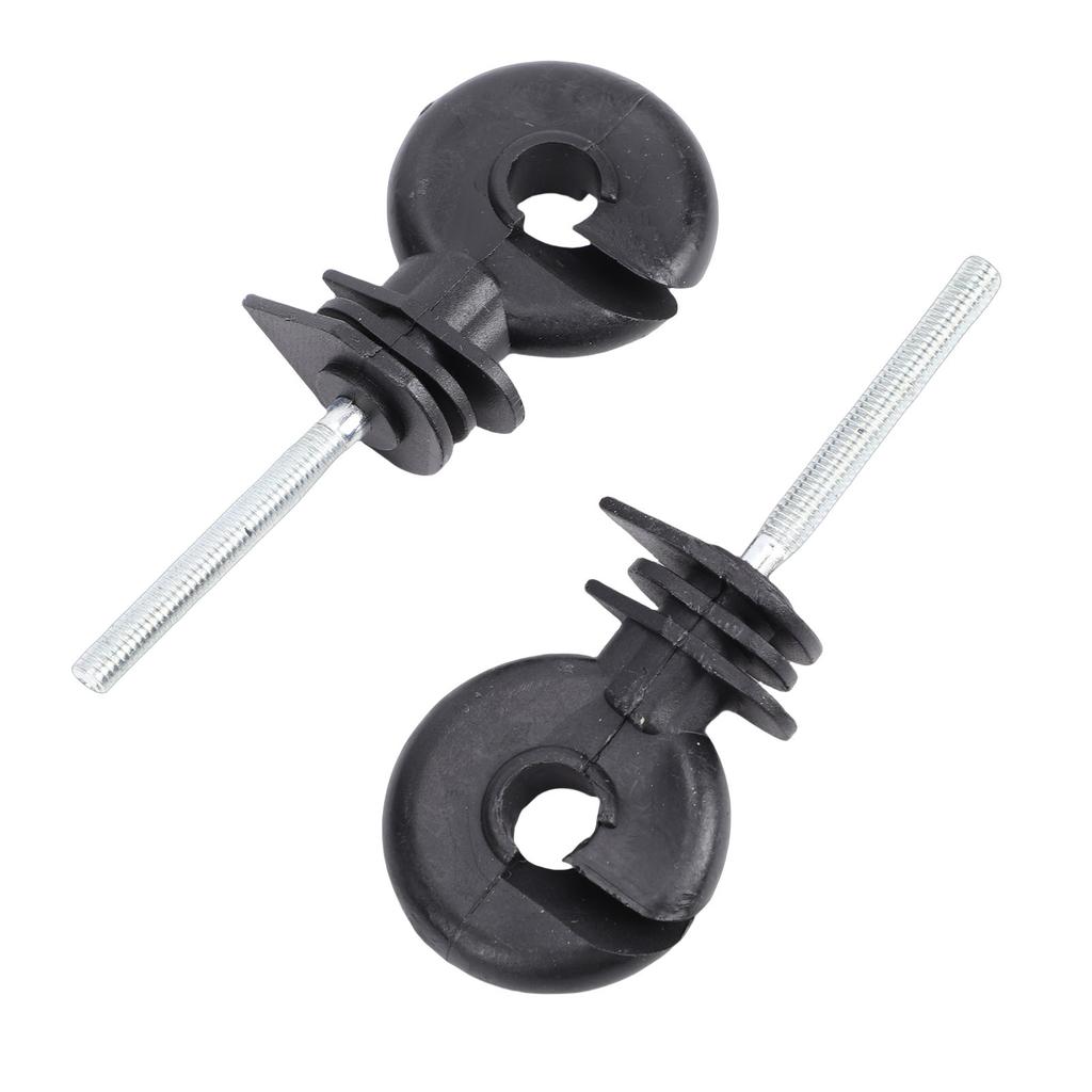 50 Pcs Electric Fence Insulator Screw In Fence Ring M5 Thread Wood Post Self Tapping Insulator for Animal Husbandry