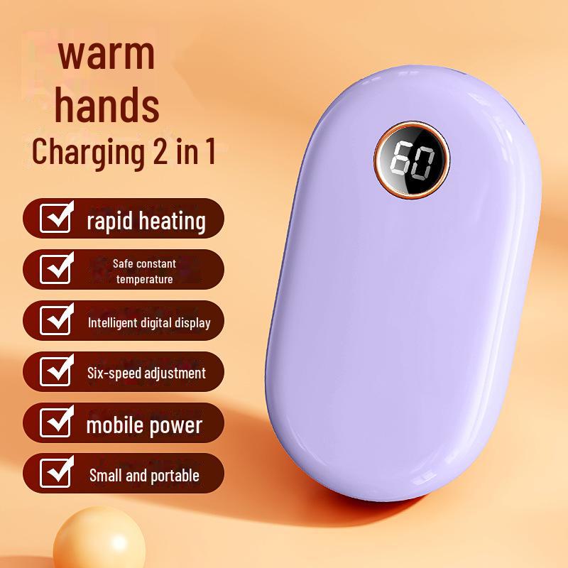 "2024 Mini Aquecedor de Mãos Magnético Dividido e Combo Power Bank"