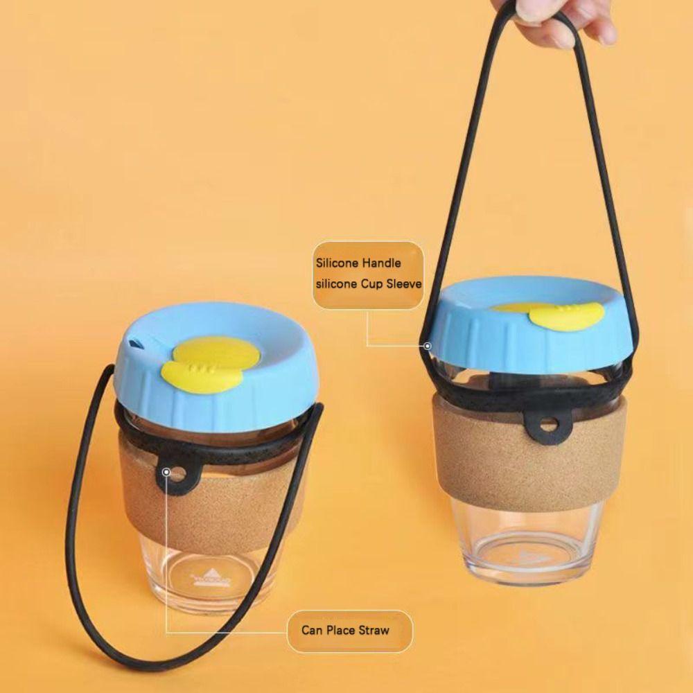 Multi-Functional Water Bottle Sling Silicone Drink Bottle Carrier Holder Milk Tea Cup Sleeve