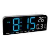 Digital Alarm Clock Large LED Display Desk Wall Clock with Temperature Date Week Display Adjustable Brightness 12 24H