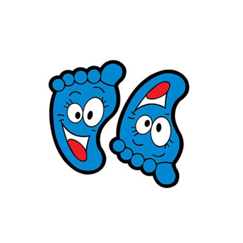 Fußförmig Niedlich Kinder Leiter Baby Fußabdrücke Kindergarten Heimdekoration 2 Stück/Set Wandaufkleber Cartoon Beliebt Handgefertigt