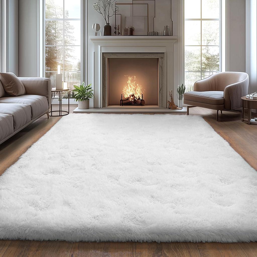 Modern Silk & Wool Carpets for Living Room and Bedroom: Coffee Table, Sofa, Bedside Floor Mats