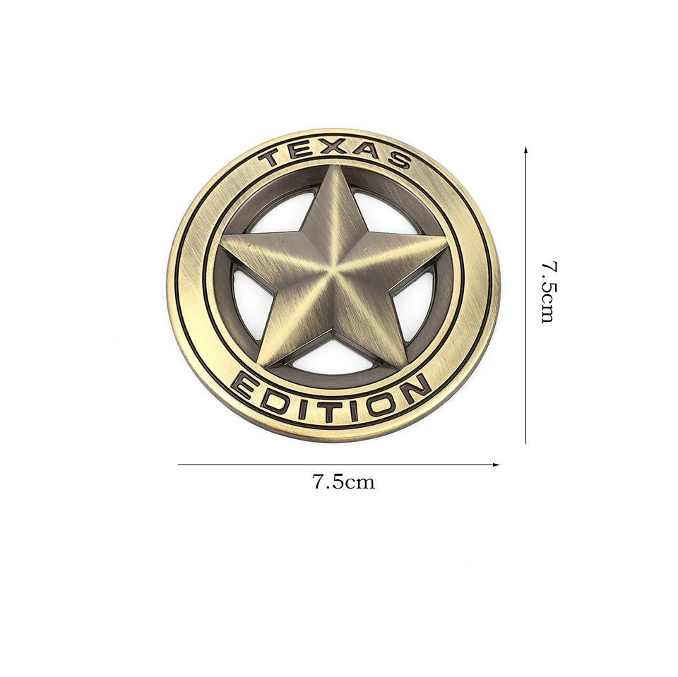 Texas Edition Badge Emblem Decal Sticker Car Front Grille Logo for Wrangler Compass Grand Cherokee Patriot Liberty Renegade Commander
